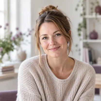 Geïllustreerd portret van Sanne de Vries, redacteur bij Mamalief